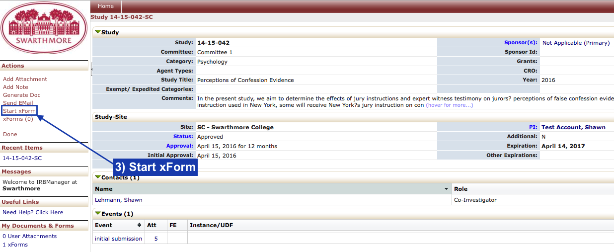 Changes to Research Personnel Institutional Review Board